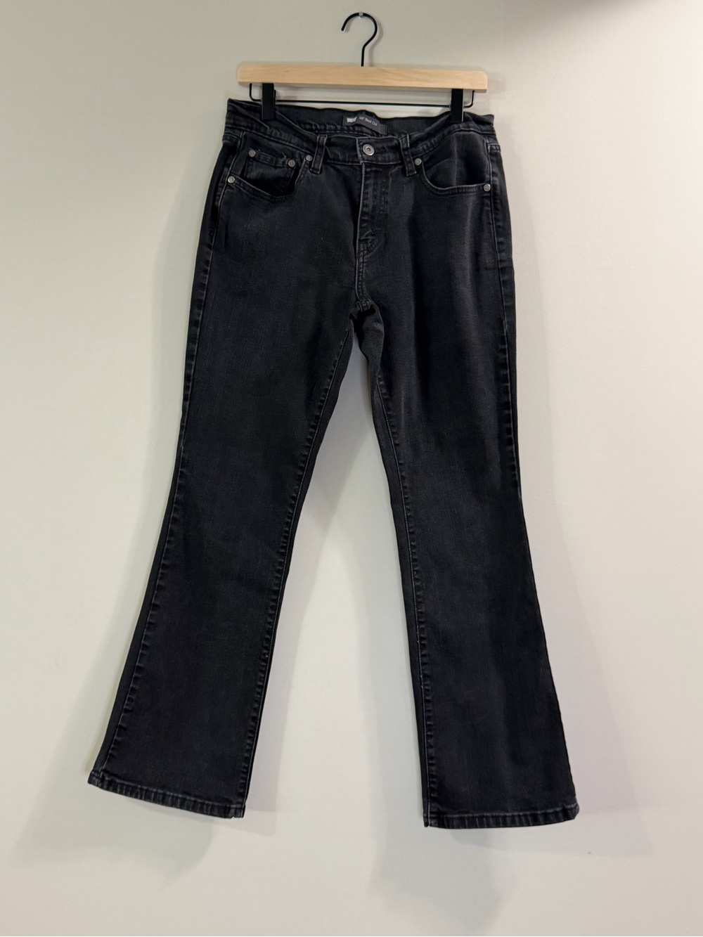 Levi's Black Jeans with Brown Leather Patch
